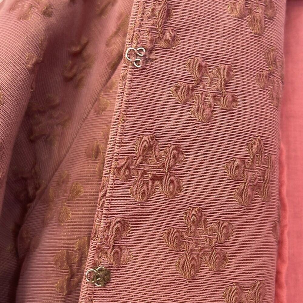 VTG Club Monaco Jacquard Lori Jacket Cropped Mauve Pink Sz 6 Old Money Preppy - Picture 9 of 13